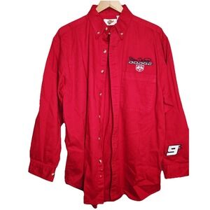 Vintage Winners Circle Bill Elliott #9 NASCAR Button Down Shirt Men's Large